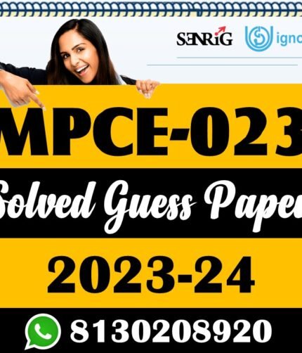 MPCE 023 Solved Guess Paper With Important Questions