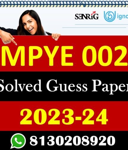 IGNOU MPYE 002 Solved Guess Papers With Chapter wise important question , IGNOU previous years papers