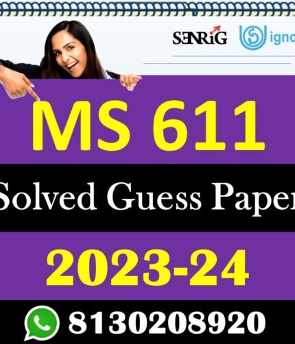 IGNOU MS 611 Solved Guess Paper with Important Questions