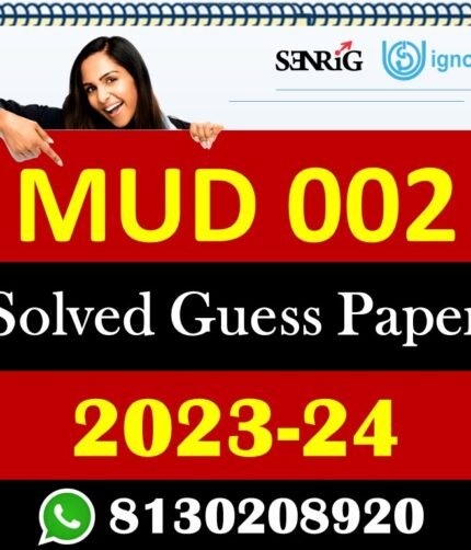IGNOU MUD 002 Solved Guess Papers With Chapter wise important question , IGNOU previous years papers