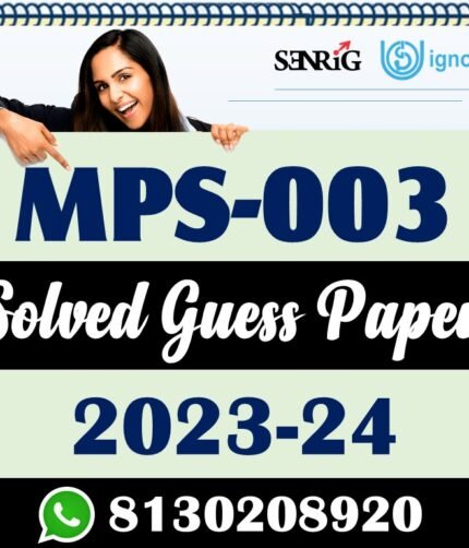 IGNOU MPS 003 Solved Guess Paper with Important Questions