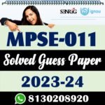 IGNOU MPSE 011 Solved Guess Paper with Important Questions