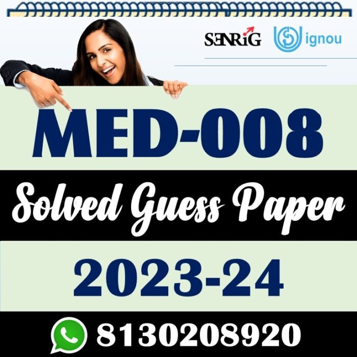 IGNOU MED 008 Solved Guess Paper with Important Questions