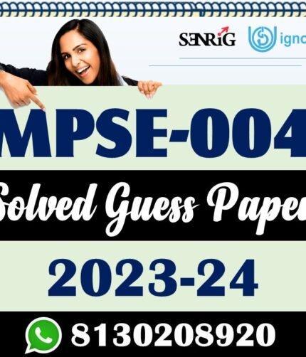 IGNOU MPSE 004 Solved Guess Paper with Important Questions