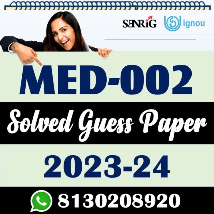 IGNOU MED 002 Solved Guess Paper with Important Questions