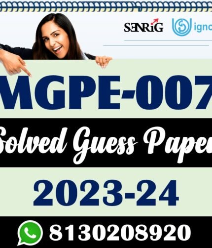 IGNOU MGPE 007 Solved Guess Paper with Important Questions