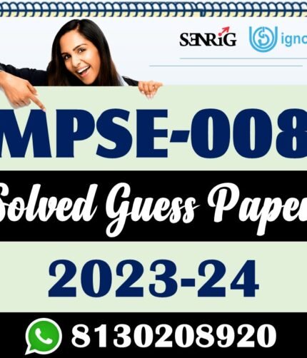 IGNOU MPSE 008 Solved Guess Paper with Important Questions