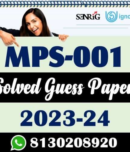 IGNOU MPS 001 Solved Guess Paper with Important Questions