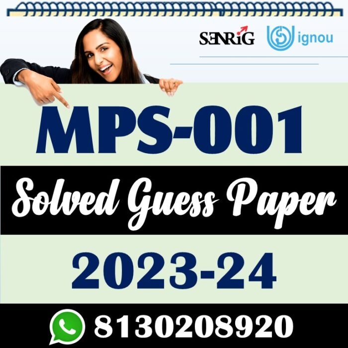 IGNOU MPS 001 Solved Guess Paper with Important Questions