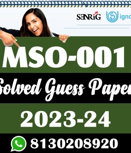 IGNOU MSO 001 Solved Guess Paper with Important Questions