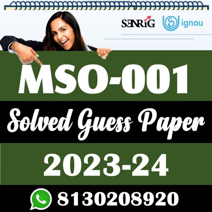 IGNOU MSO 001 Solved Guess Paper with Important Questions