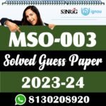 IGNOU MSO 003 Solved Guess Paper with Important Questions