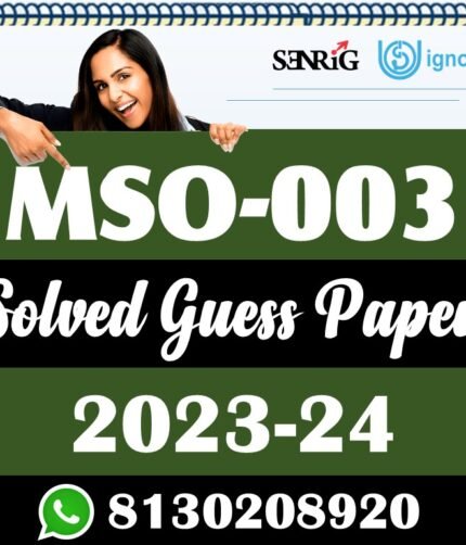 IGNOU MSO 003 Solved Guess Paper with Important Questions