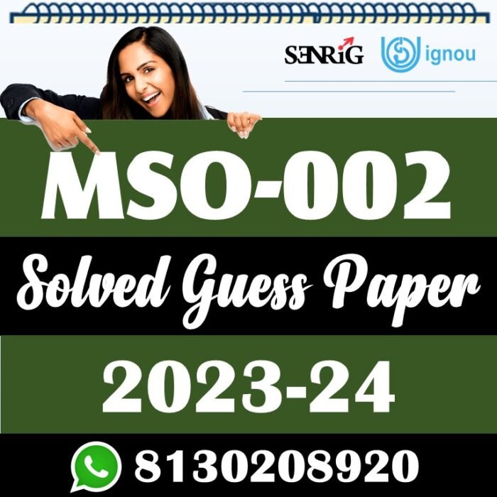 IGNOU MSO 002 Solved Guess Paper with Important Questions