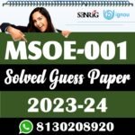 IGNOU MSOE 001 Solved Guess Paper with Important Questions