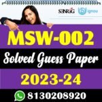 IGNOU MSW 002 Solved Guess Paper with Important Questions
