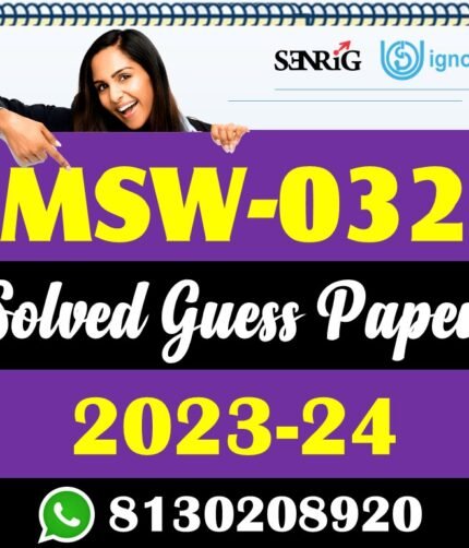 IGNOU MSW 032 Solved Guess Paper with Important Questions