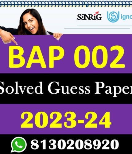 IGNOU BAP 002 Solved Guess Papers With Chapter wise important question , IGNOU previous years papers