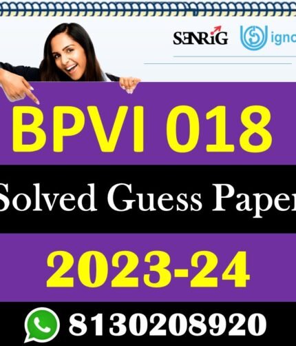 IGNOU BPVI 018 Solved Guess Papers With Chapter wise important question , IGNOU previous years papers