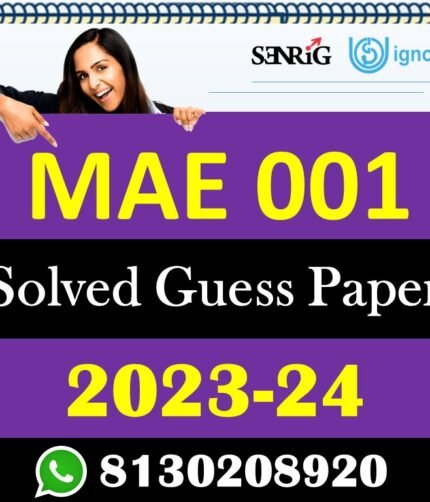 IGNOU MAE 001 Solved Guess Papers With Chapter wise important question , IGNOU previous years papers