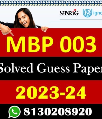 IGNOU MBP 003 Solved Guess Papers With Chapter wise important question , IGNOU previous years papers