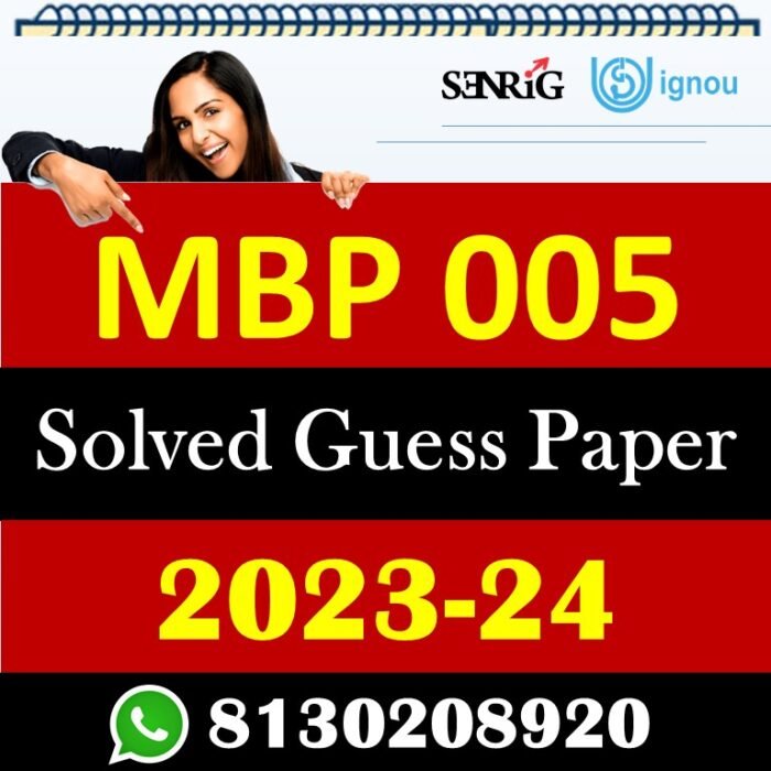 IGNOU MBP 005 Solved Guess Papers With Chapter wise important question , IGNOU previous years papers