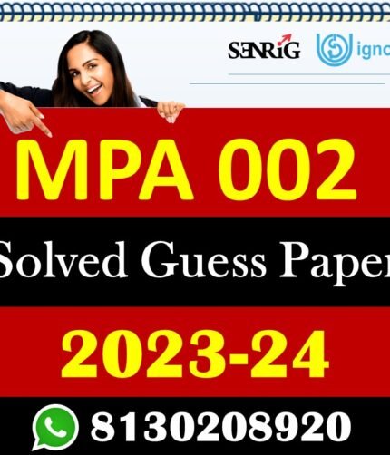 IGNOU MPA 002 Solved Guess Papers With Chapter wise important question , IGNOU previous years papers