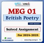 MEG 01 British Poetry Solved Assignment for Session 2024-25 Download PDF