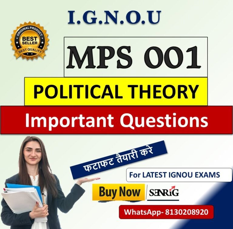 IGNOU MPS 001 Important Questions with Answers for Exams