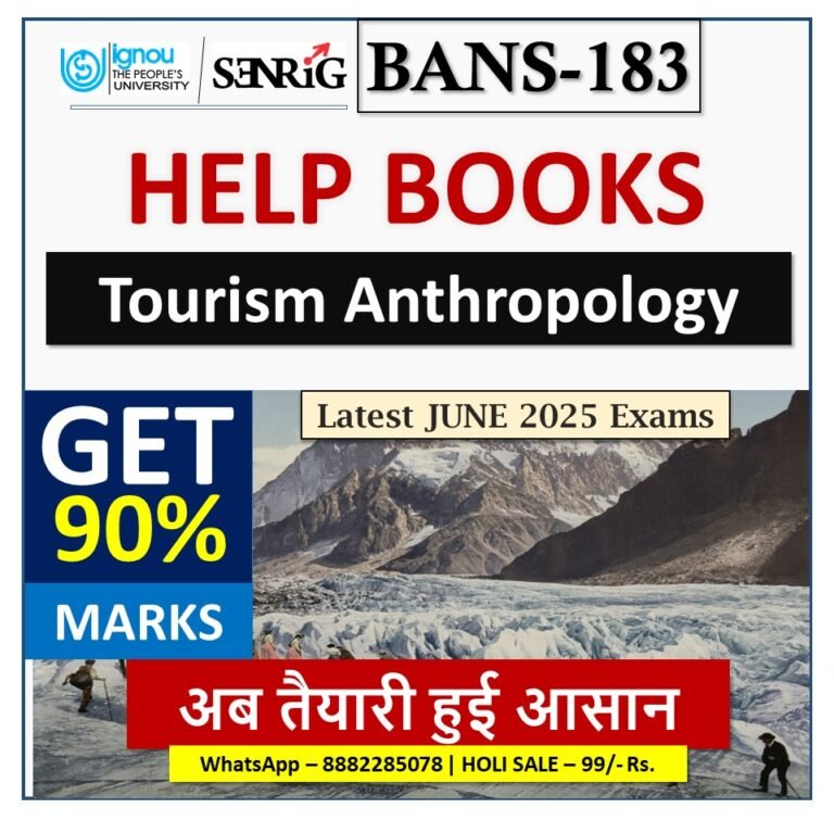 IGNOU BANS-183 Tourism Anthropology HELP BOOK