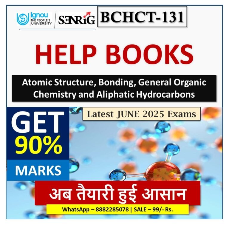 IGNOU BCHCT-131 HELP BOOK With Important Questions