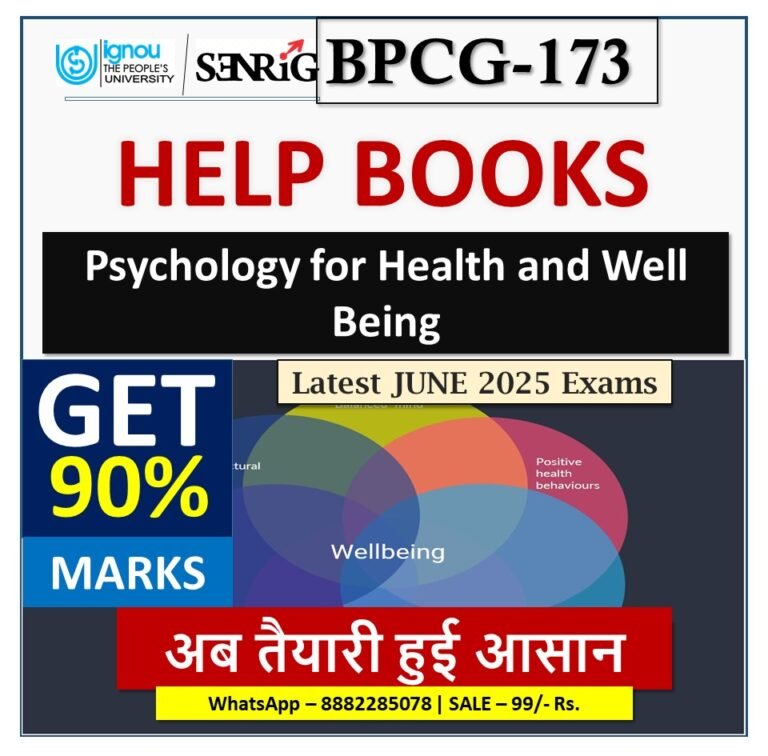 IGNOU BPCG-173 Psychology for Health and Well Being