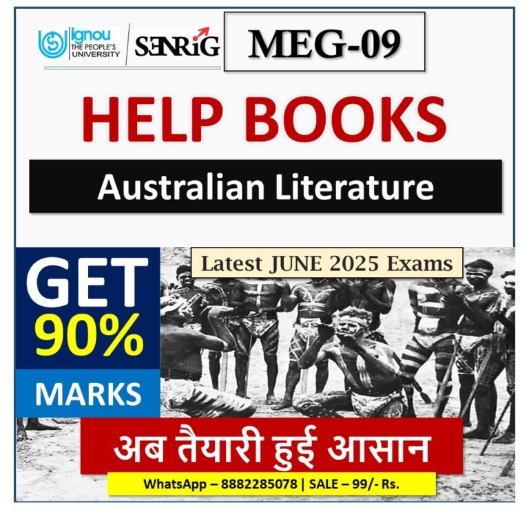 IGNOU MEG-09 Australian Literature in English HELP BOOK