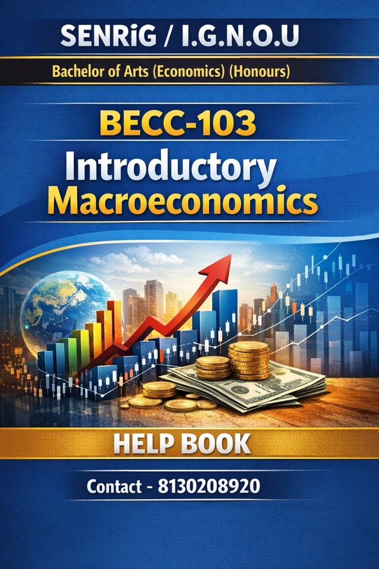 IGNOU BECC-103 Help Book PDF Download In English At shop.senrig.in