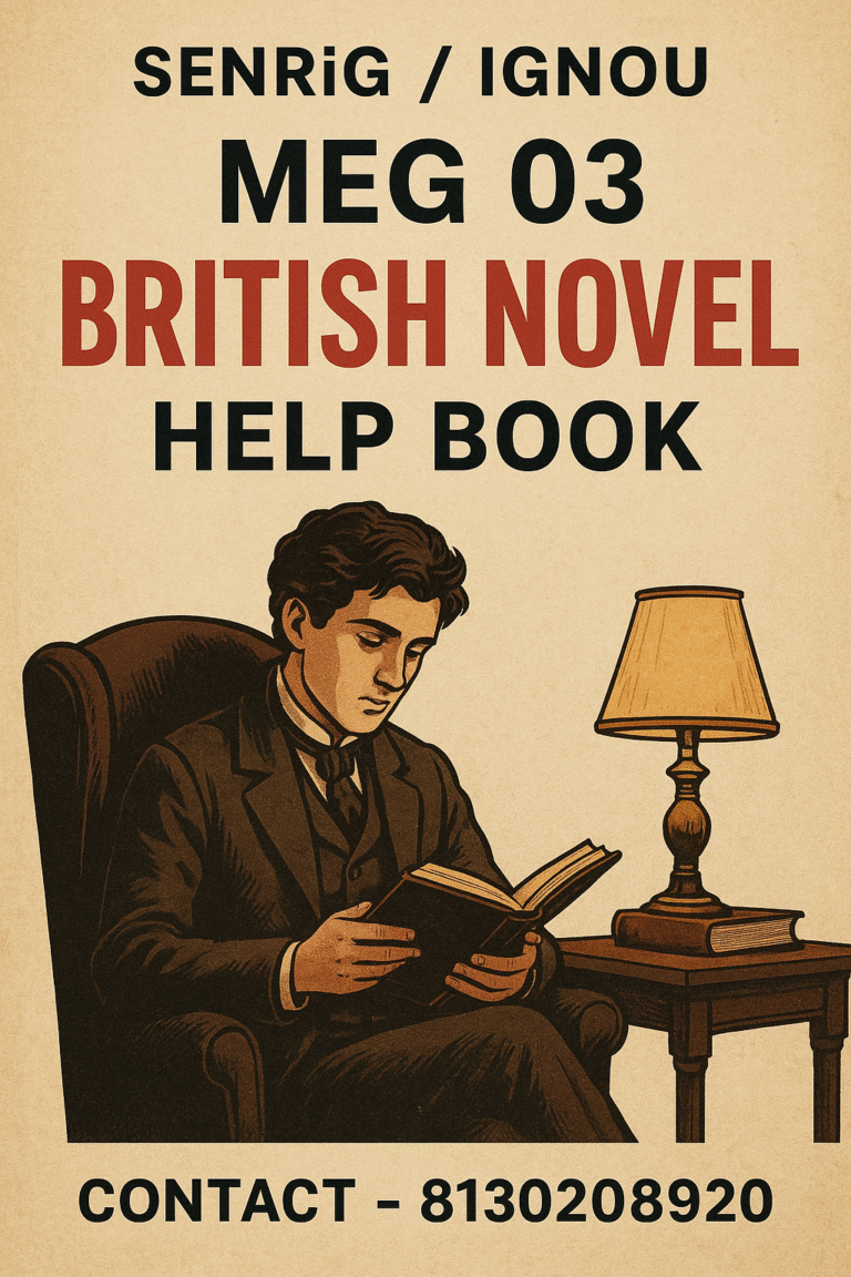 MEG-03 British Novel Help BOOK with Most Important Questions