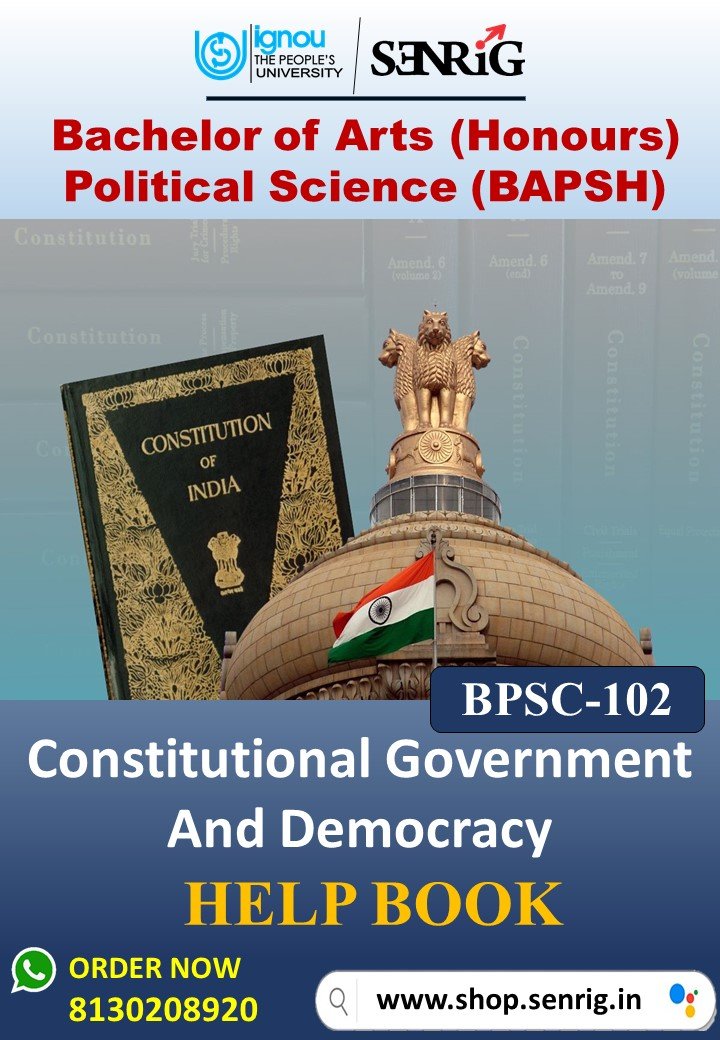IGNOU BPSC-102 HELP BOOK With Important Questions