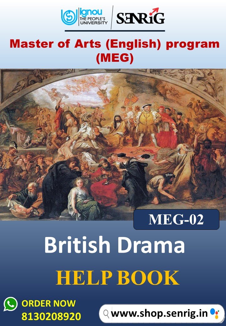 IGNOU MEG-02 British Drama HELP BOOK