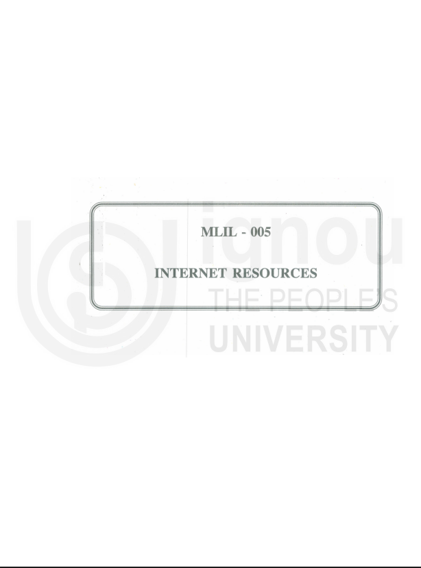 Buy MLIL 005 INTERNET RESOURCES Practical