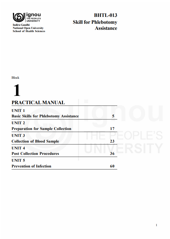Buy BHTL-013 Skill for Phlebotomy Assistance Practical