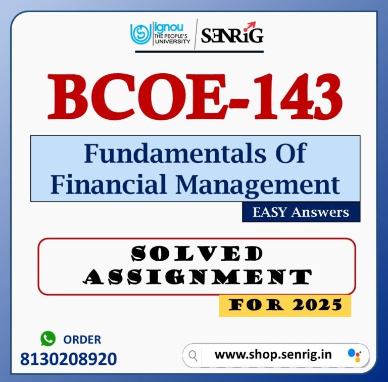 BCOE-143 Solved Assignment 2025