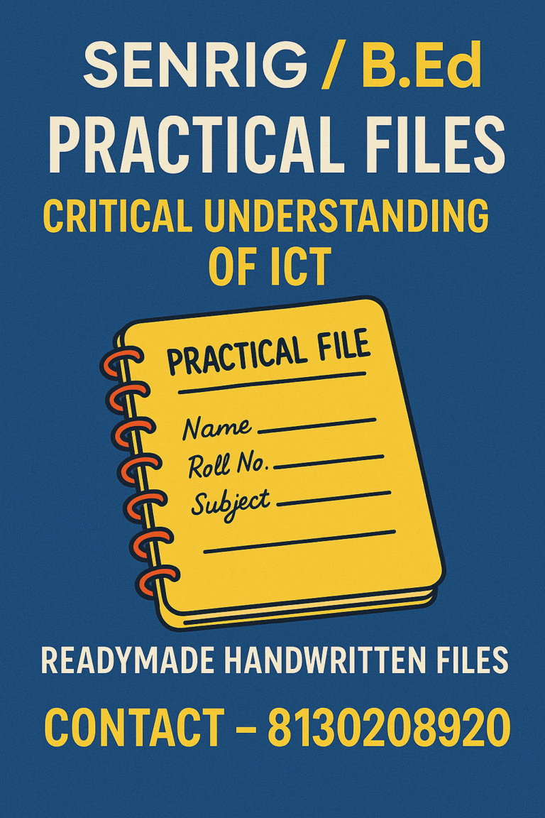 Buy B.Ed Practical Files Online – Readymade Handwritten Files