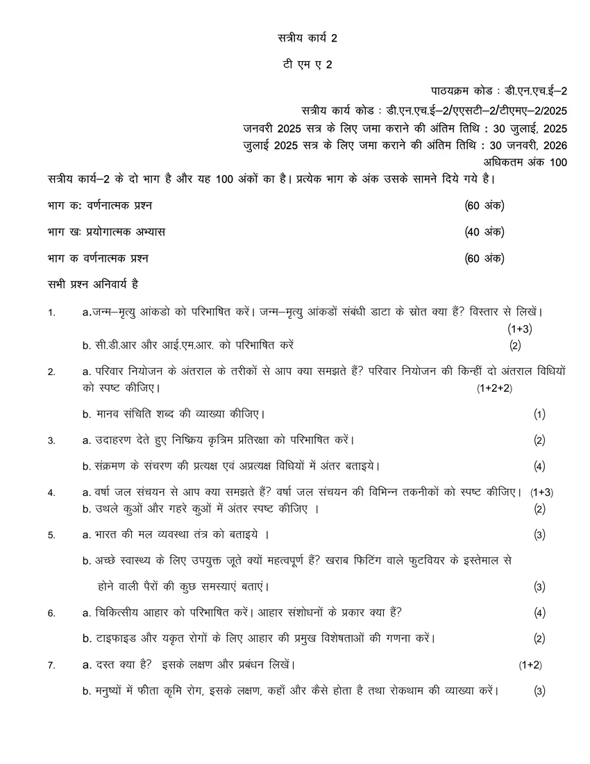 DNHE-02 Solved Assignment 2025