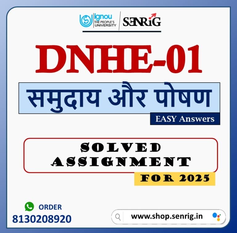 DNHE-01 Solved Assignment 2025