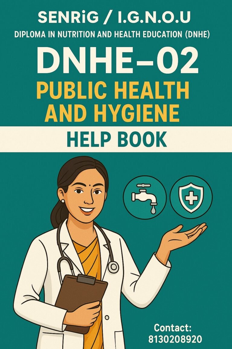 IGNOU DNHE 002 HELP BOOK With Chapterwise Notes