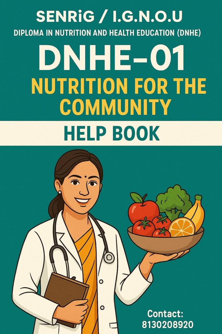 IGNOU DNHE 001 HELP BOOK With Chapterwise Notes