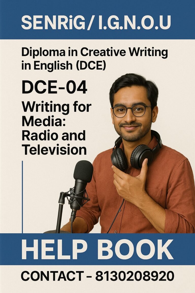 DCE-04 Help Book Writing for Media: Radio and Television