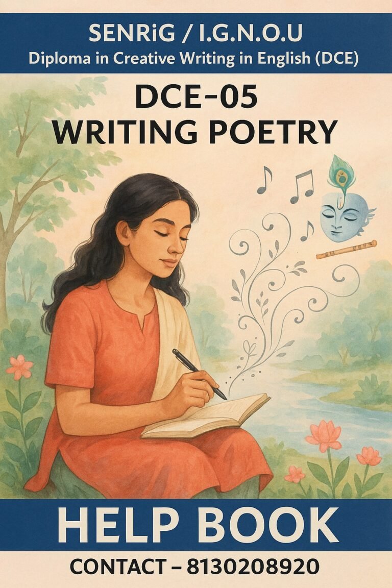 DCE-05 Writing Poetry Help Book with Chapterwise Notes
