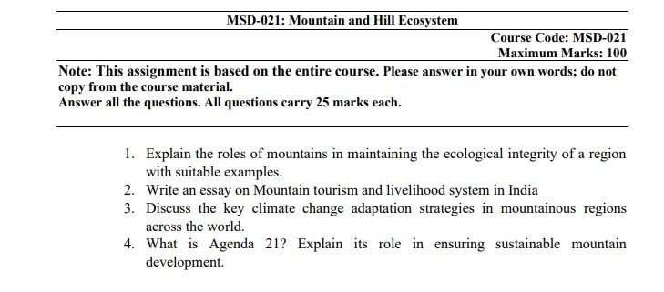 IGNOU MSD-021 Solved Assignment 2025 PDF (English)