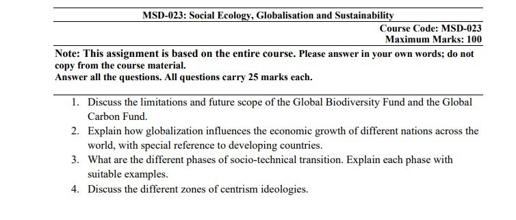 IGNOU MSD-023 Solved Assignment 2025 PDF (English)