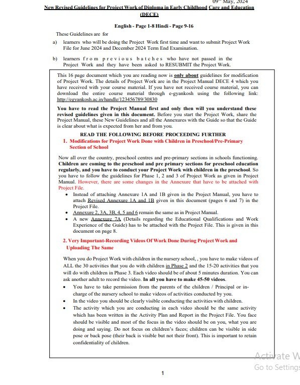 ✅ BUY IGNOU DECE Project (DECE-4) Project Report PDF